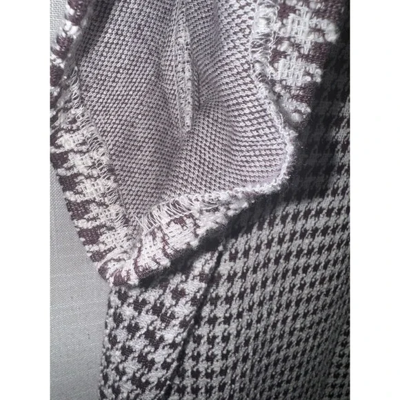 Ann Taylor Plum White Houndstooth Short Sleeve Dress Size XL Business Casual - Picture 4 of 7